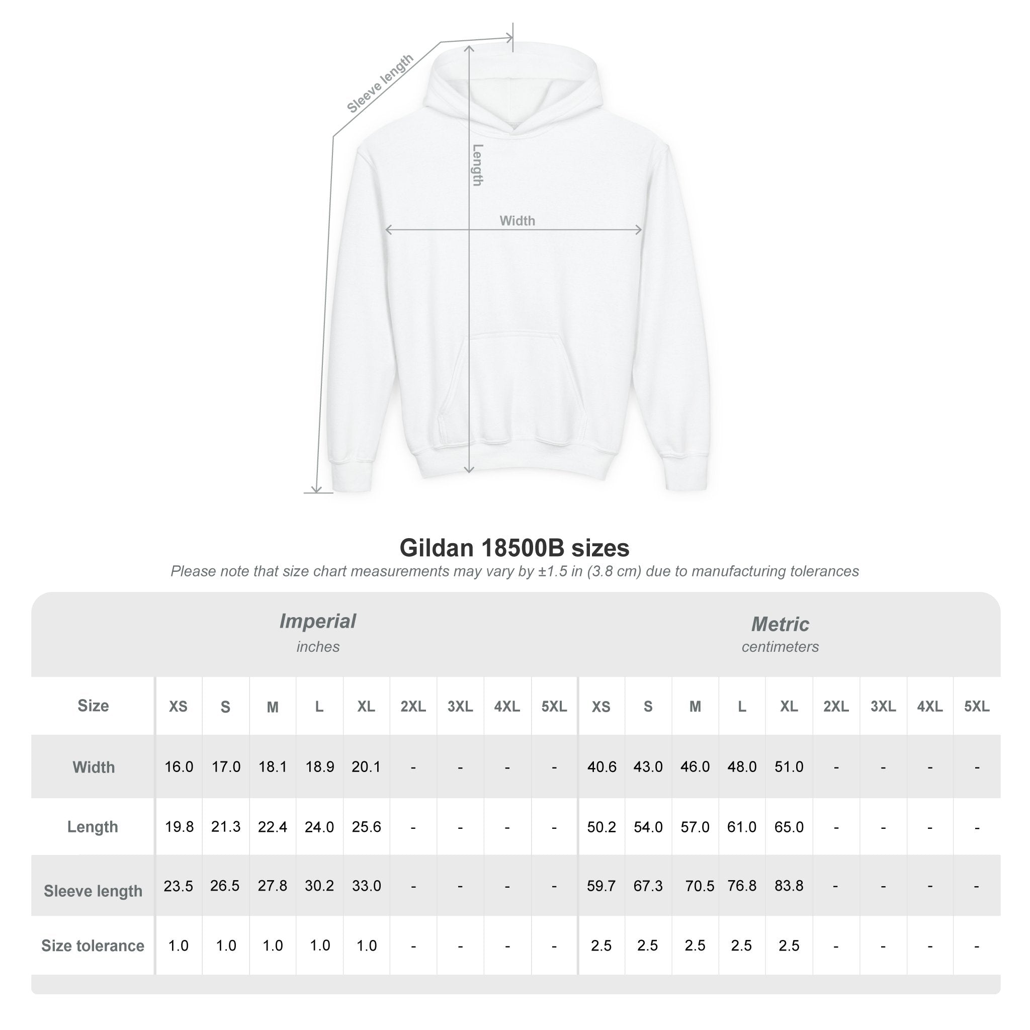 Youth Hoodie with Small Cross Chest Logo — Christian Kids Sweatshirt