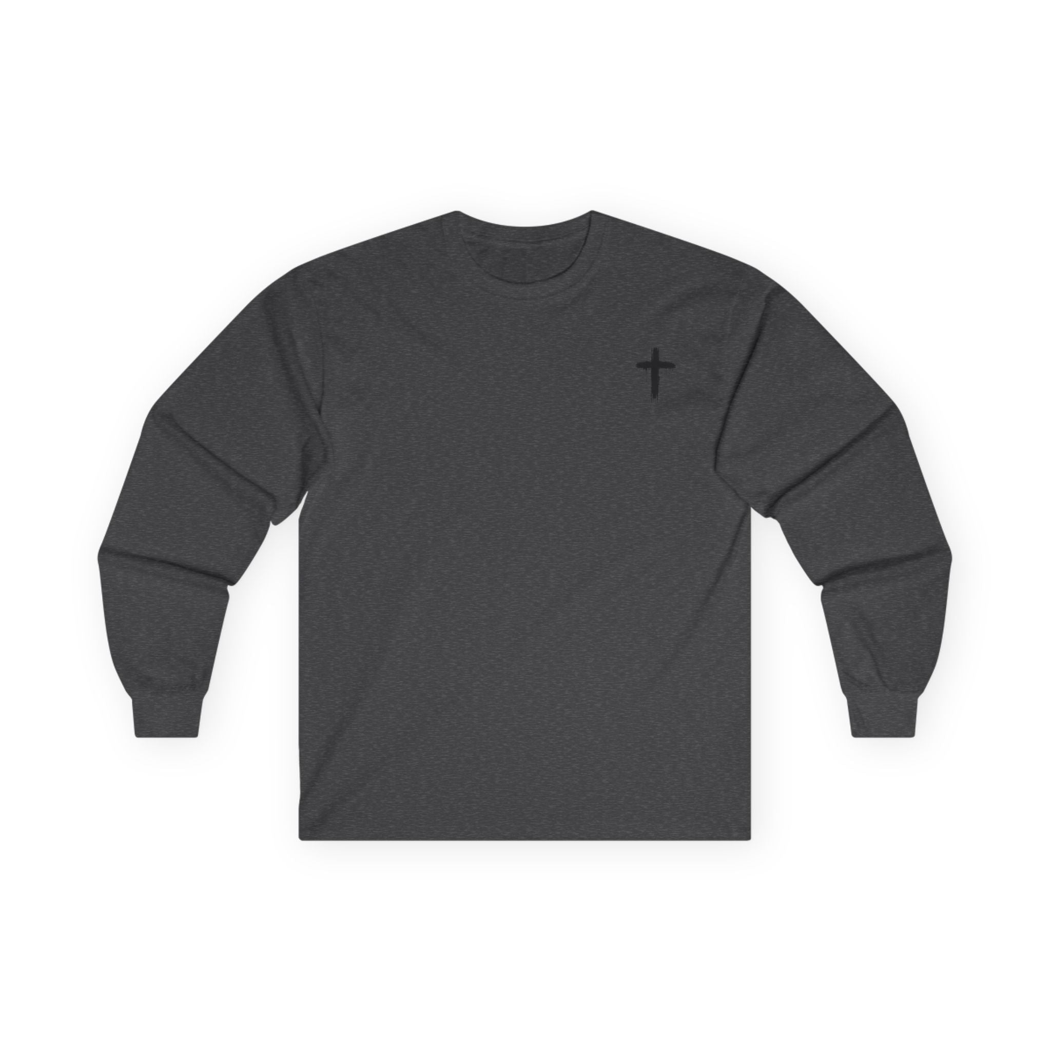 Long Sleeve Tee — Faith Over Fear Cross Graphic