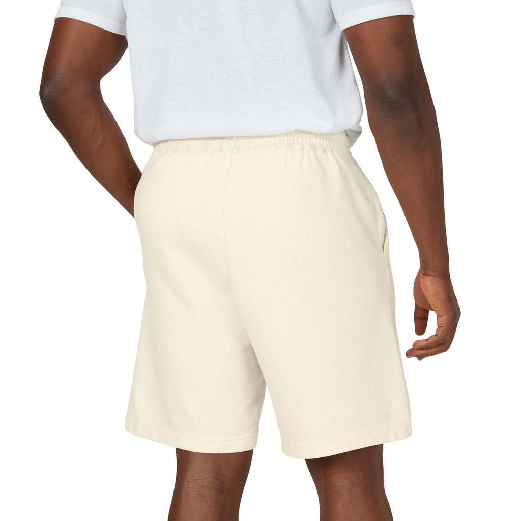 Patriotic Cross Fleece Sweat Shorts — Lightweight Garment-Dyed Lounge Shorts
