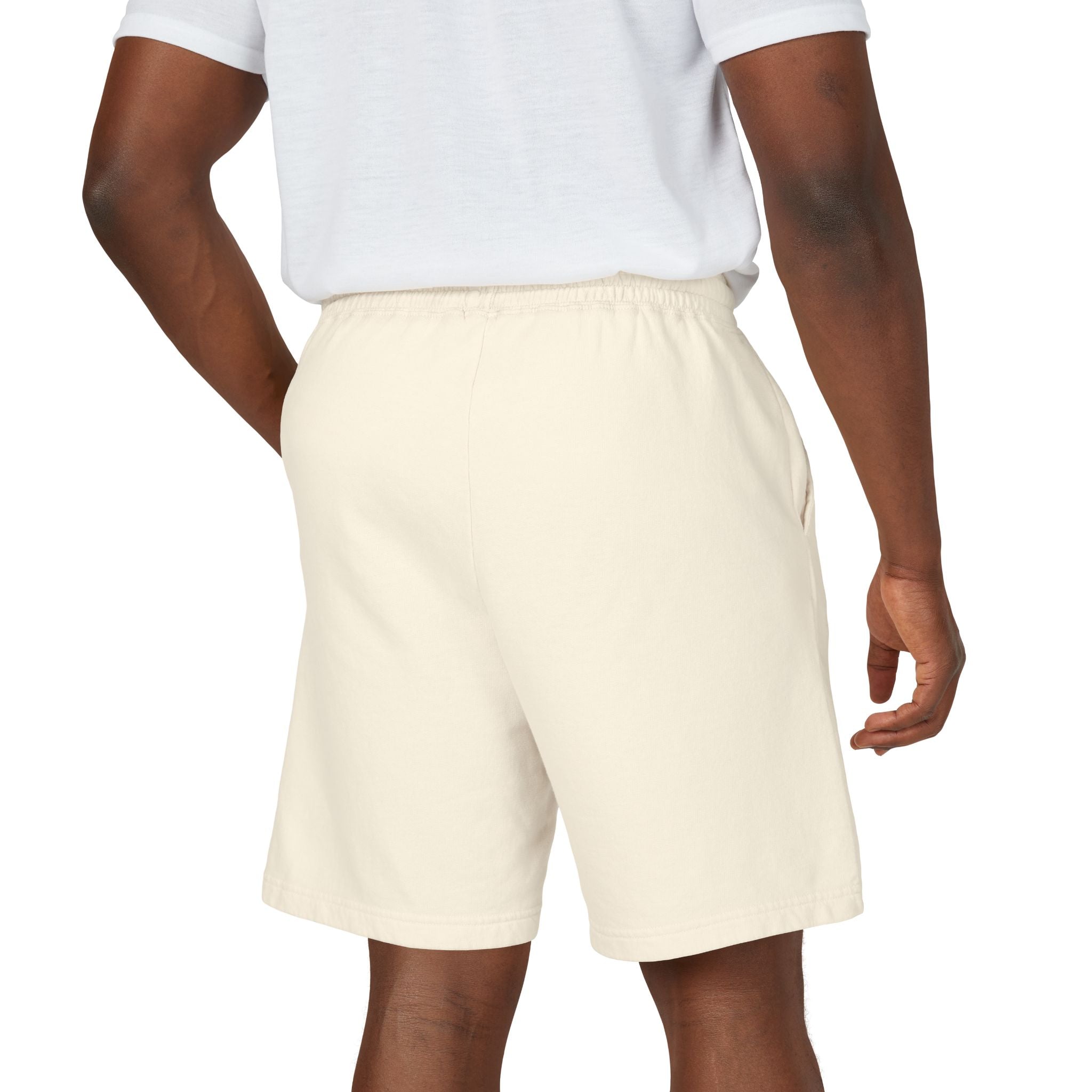 Patriotic Cross Fleece Sweat Shorts — Lightweight Garment-Dyed Lounge Shorts