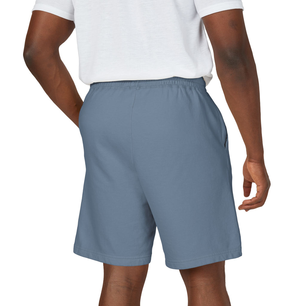 Patriotic Cross Fleece Sweat Shorts — Lightweight Garment-Dyed Lounge Shorts