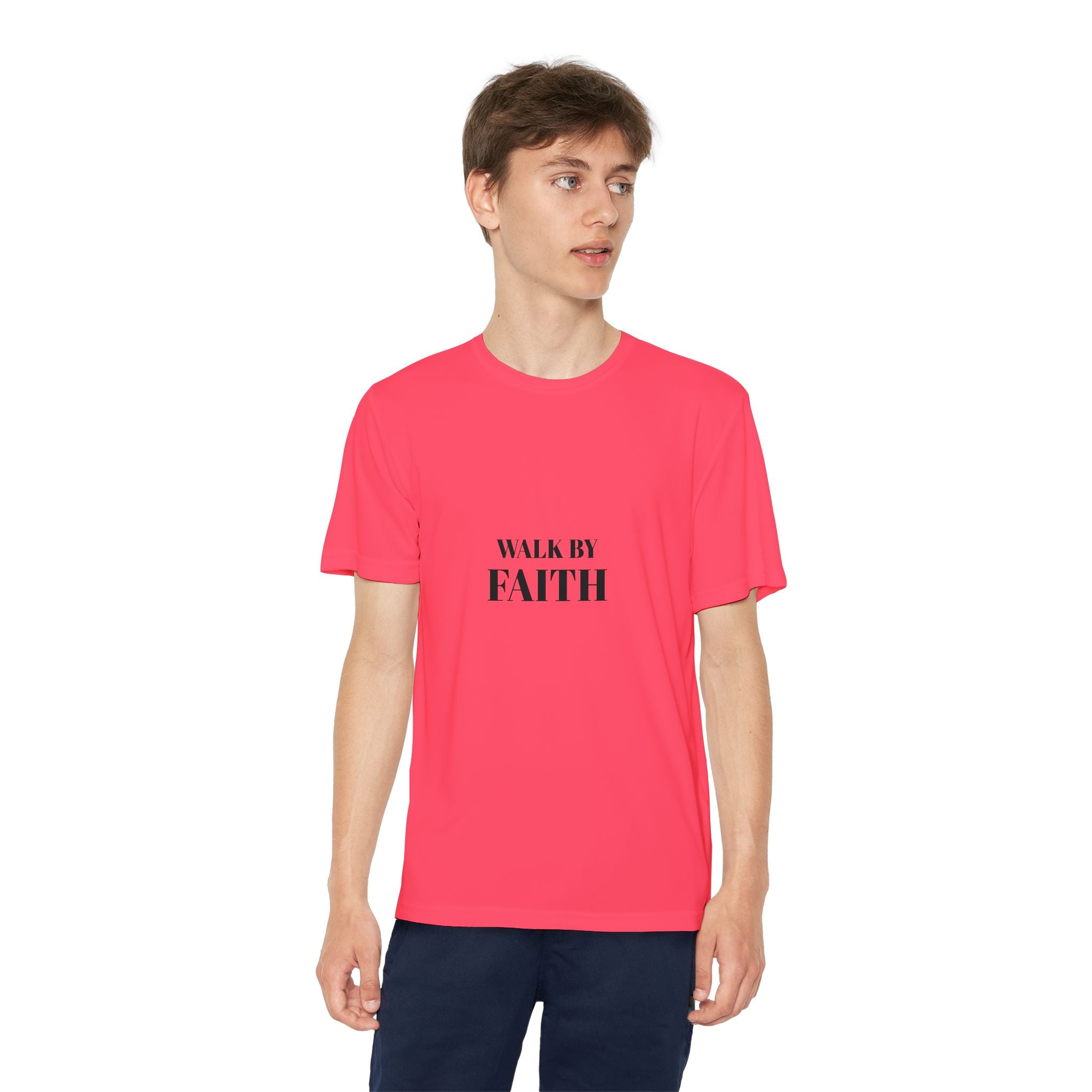 Walk By Faith Youth Tee — Christian Youth T-Shirt (For We Walk By Faith, Not By Sight)