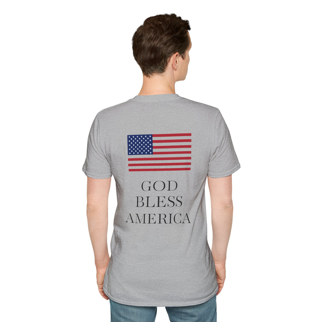 Minimal Cross T‑Shirt — Small Chest Cross Christian Tee
