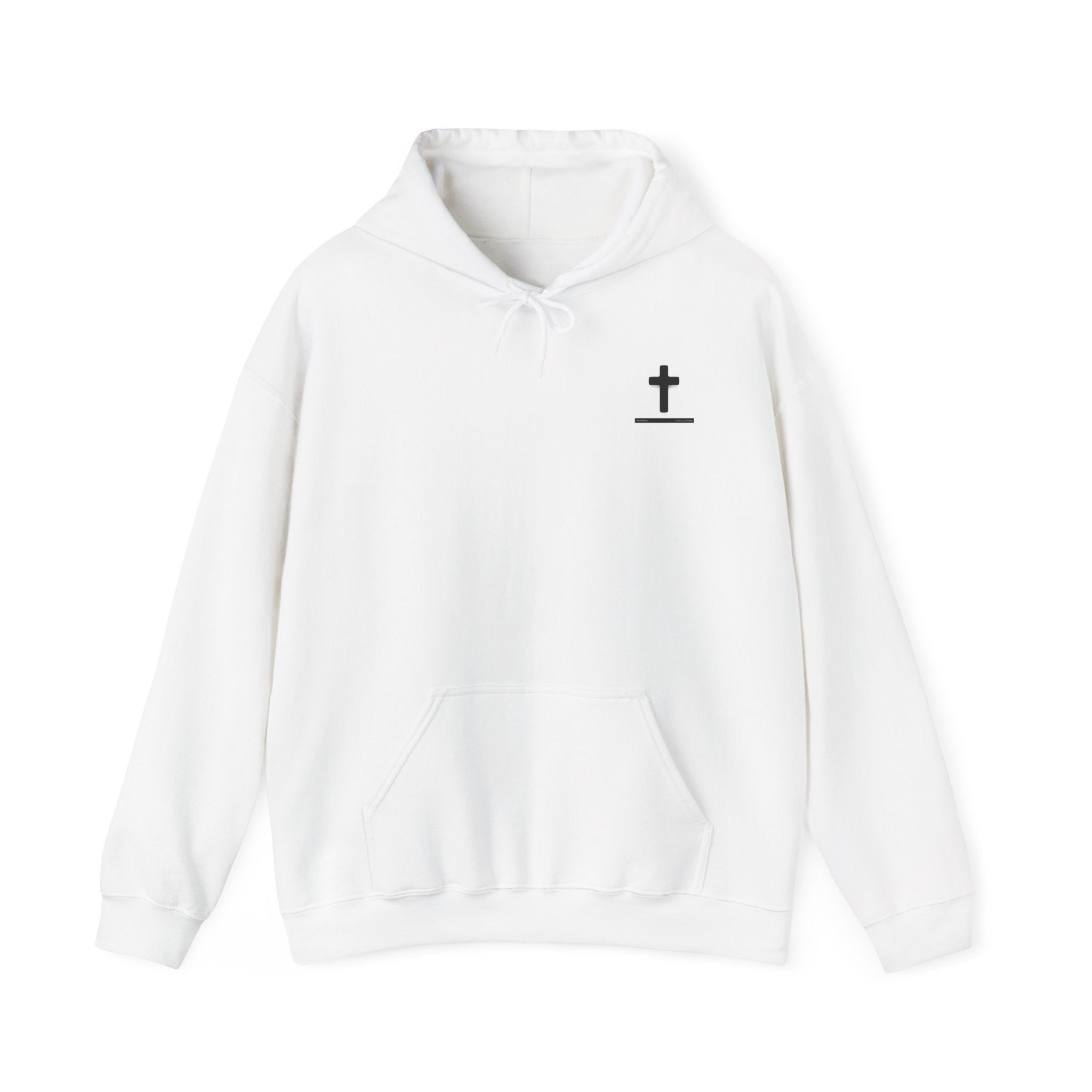 Faith Over Fear Hoodie - Minimal Cross Inspirational Christian Sweatshirt