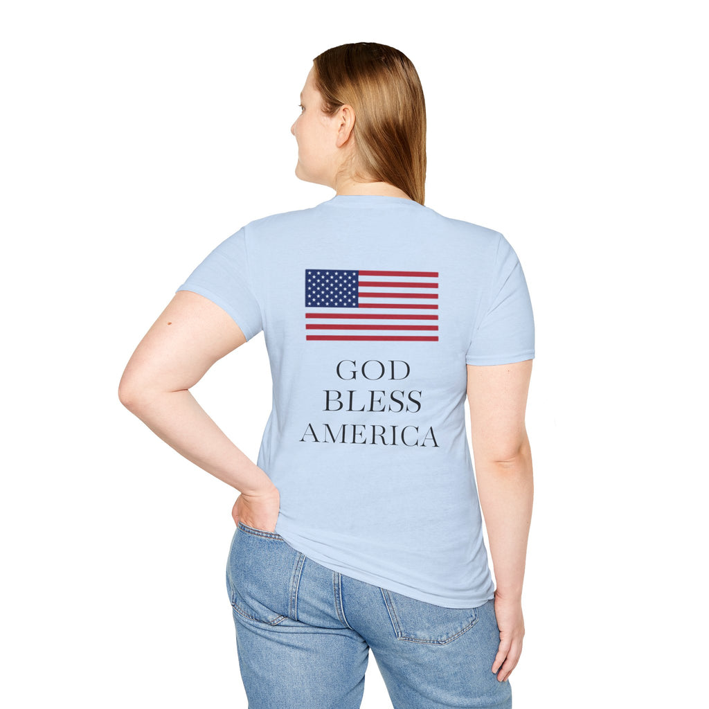 Minimal Cross T‑Shirt — Small Chest Cross Christian Tee