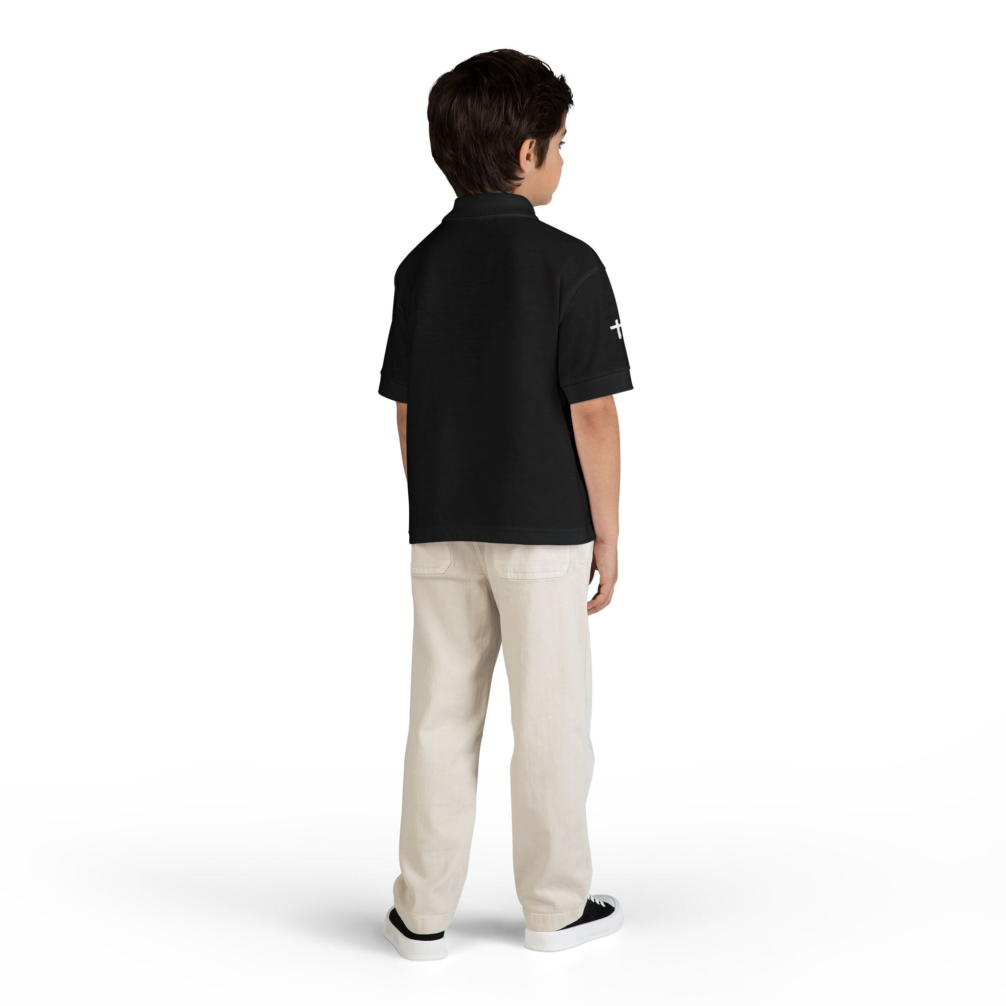 Clean Faith Brand Youth Jersey Polo — Faith-Inspired Logo Polo