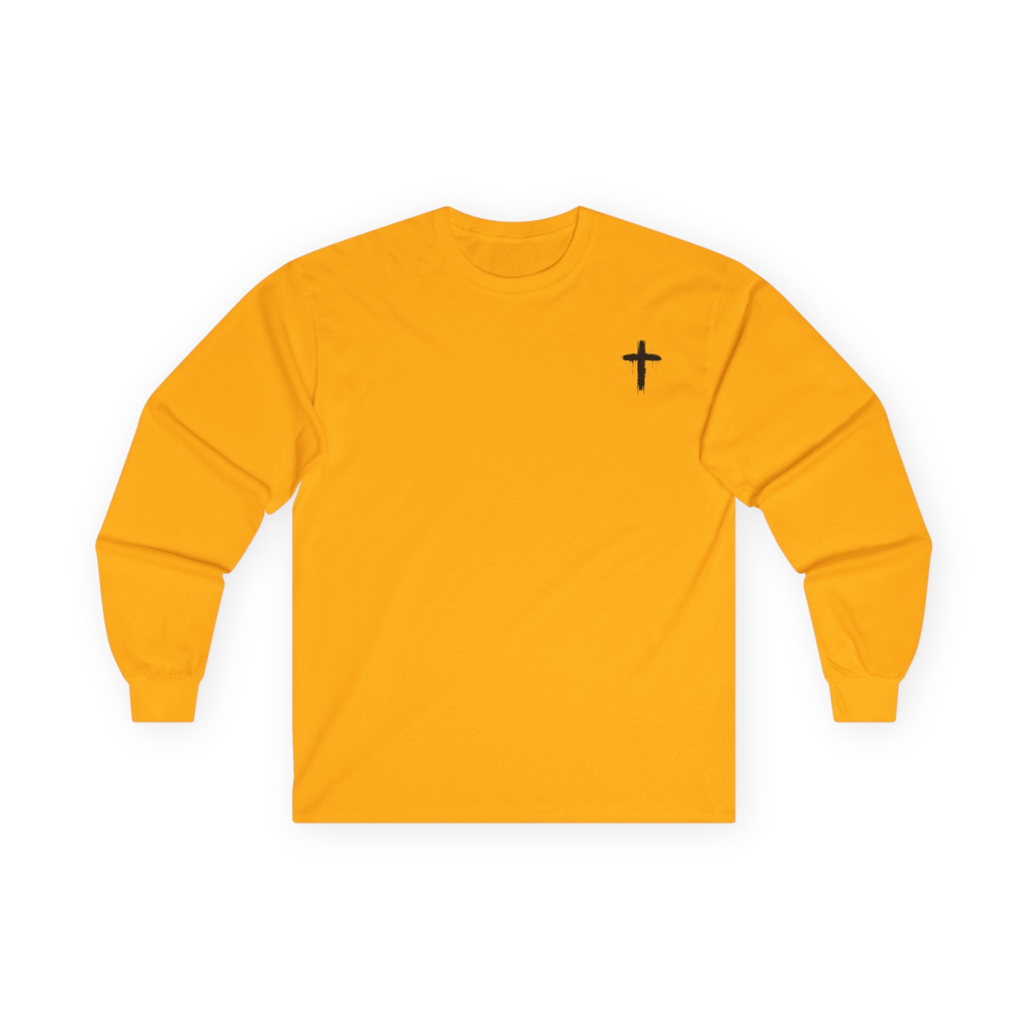 Long Sleeve Tee — Faith Over Fear Cross Graphic