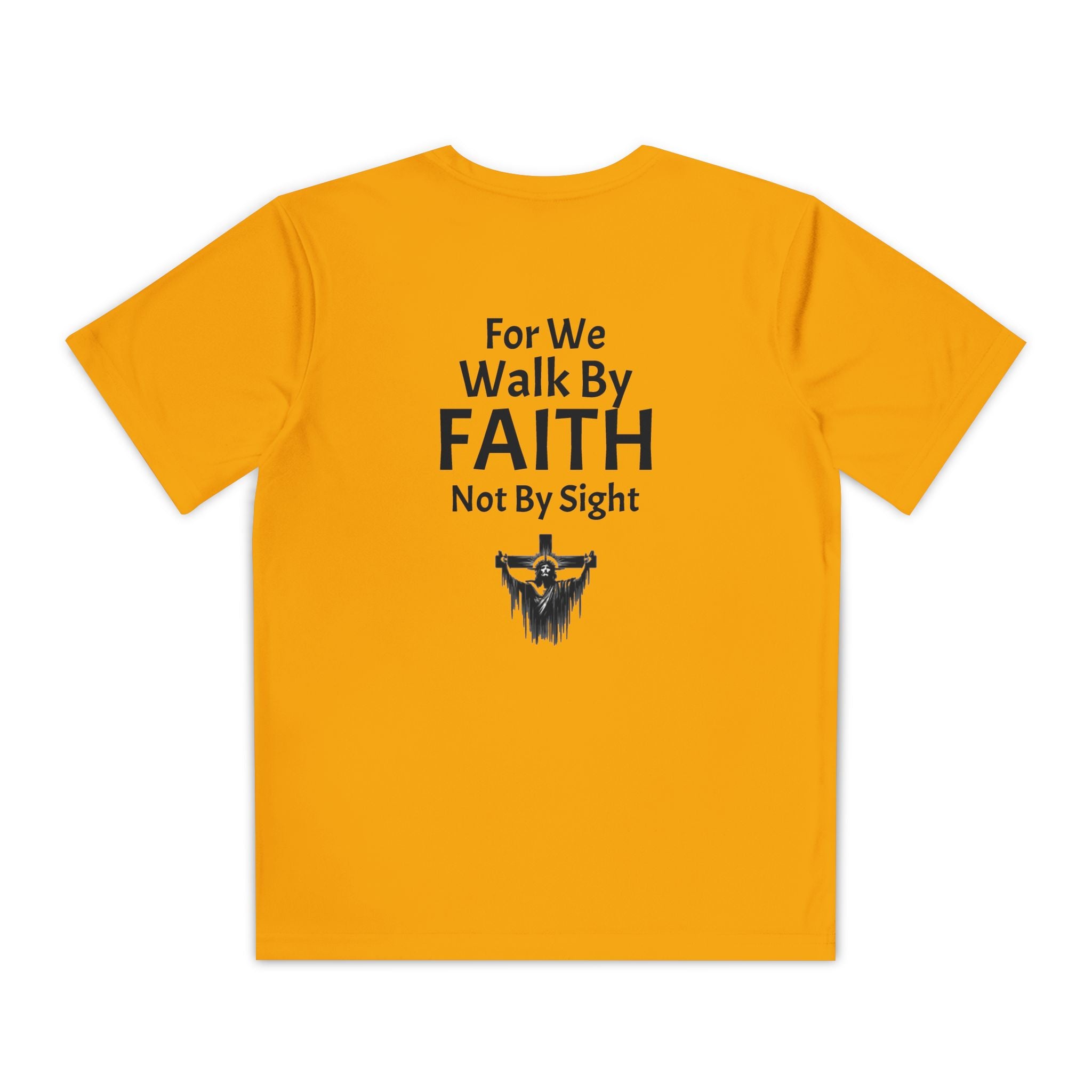 Walk By Faith Youth Tee — Christian Youth T-Shirt (For We Walk By Faith, Not By Sight)