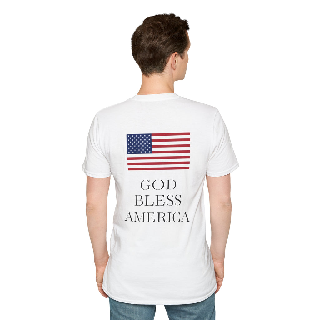 Minimal Cross T‑Shirt — Small Chest Cross Christian Tee