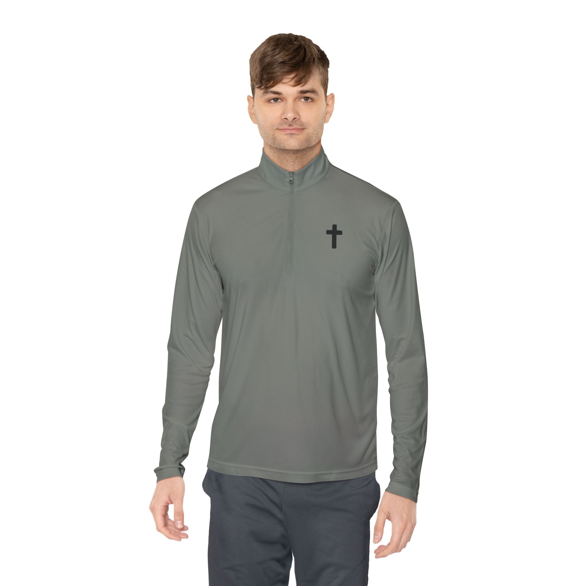 Faith-Inspired Quarter-Zip Pullover — Clean, Quality Christian Apparel
