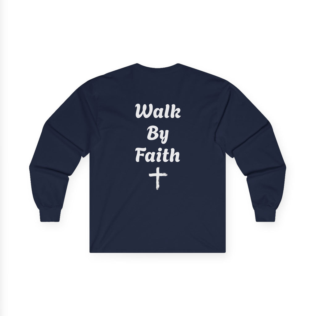 Faith-Inspired Bold Long Sleeve Tee — Clean, Modern Christian Graphic