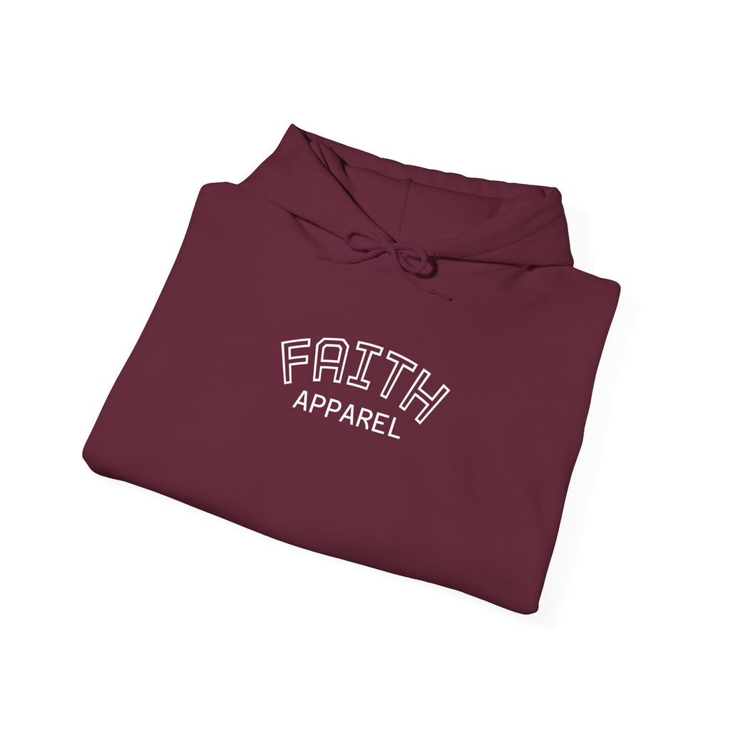 Faith Apparel Hoodie — Distressed American Flag & Cross Christian Pullover