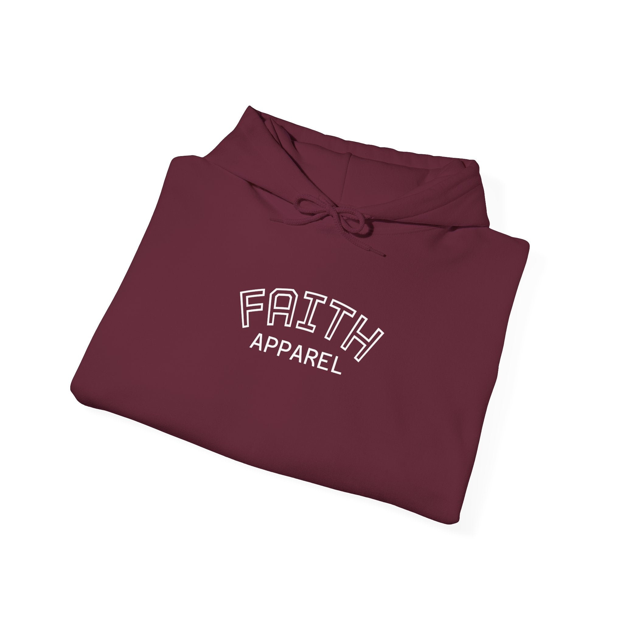 Faith Apparel Hoodie — Distressed American Flag & Cross Christian Pullover
