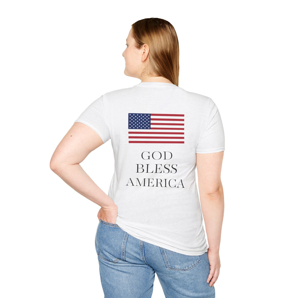 Minimal Cross T‑Shirt — Small Chest Cross Christian Tee