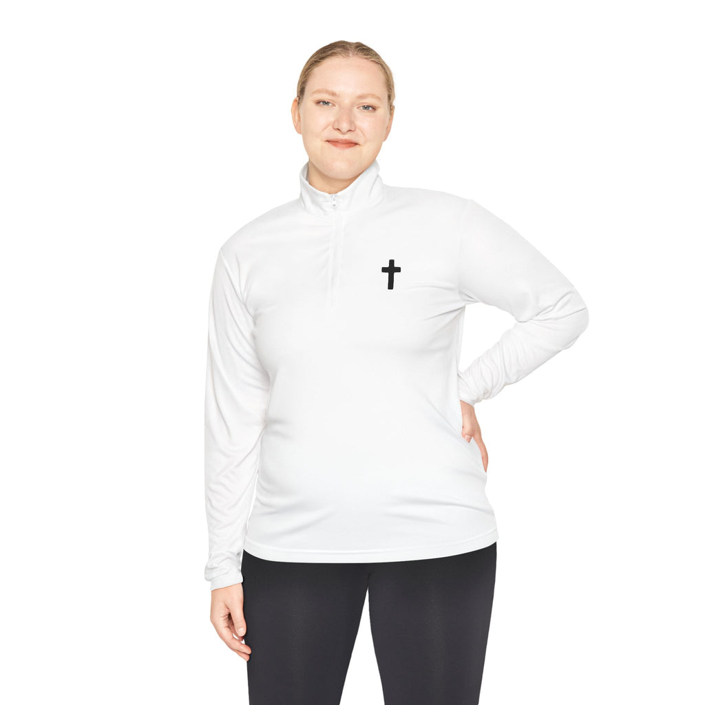 Faith-Inspired Quarter-Zip Pullover — Clean, Quality Christian Apparel