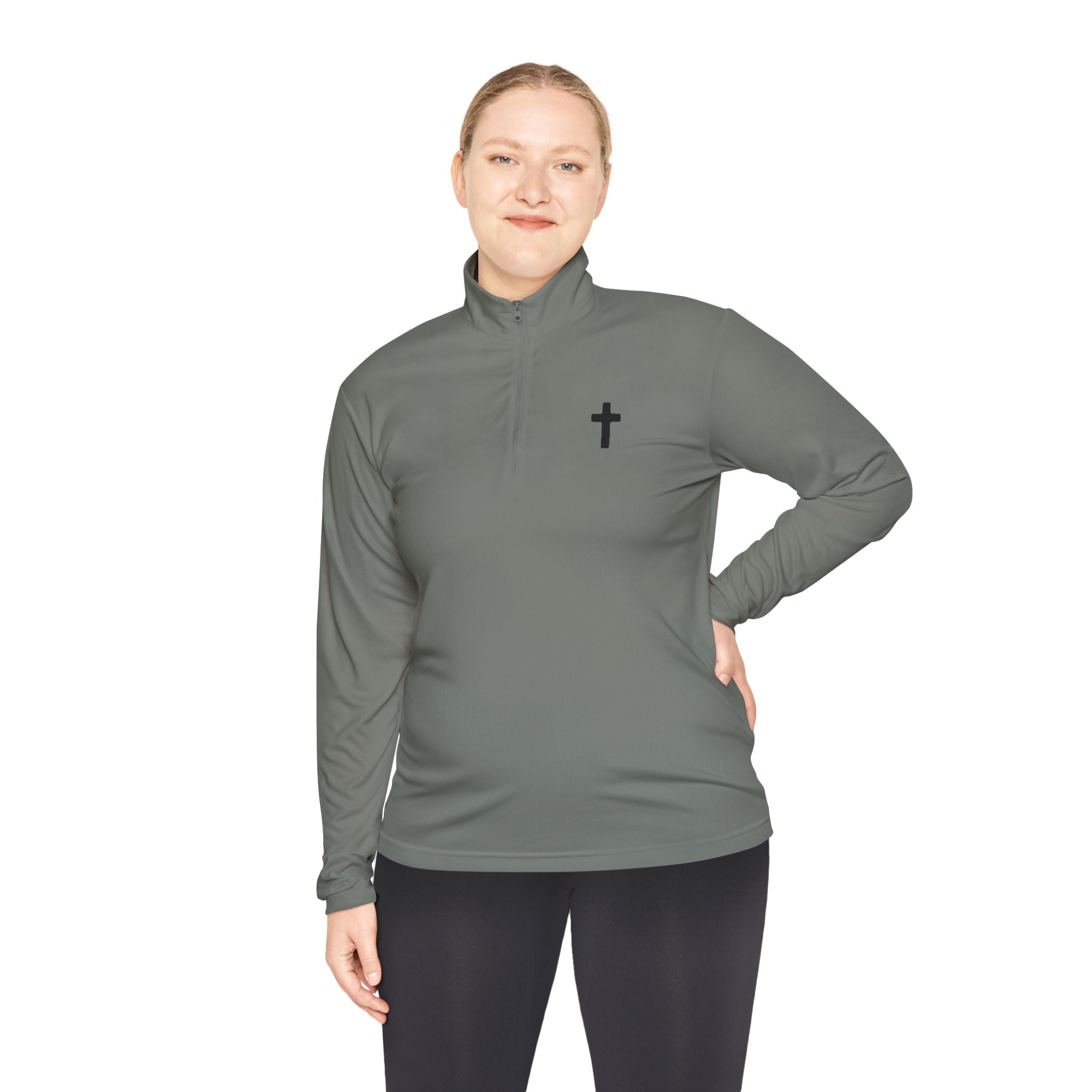 Faith-Inspired Quarter-Zip Pullover — Clean, Quality Christian Apparel