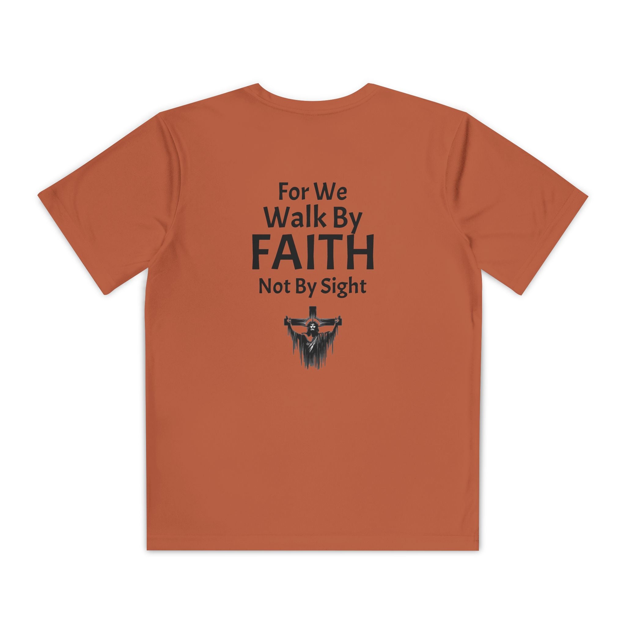 Walk By Faith Youth Tee — Christian Youth T-Shirt (For We Walk By Faith, Not By Sight)