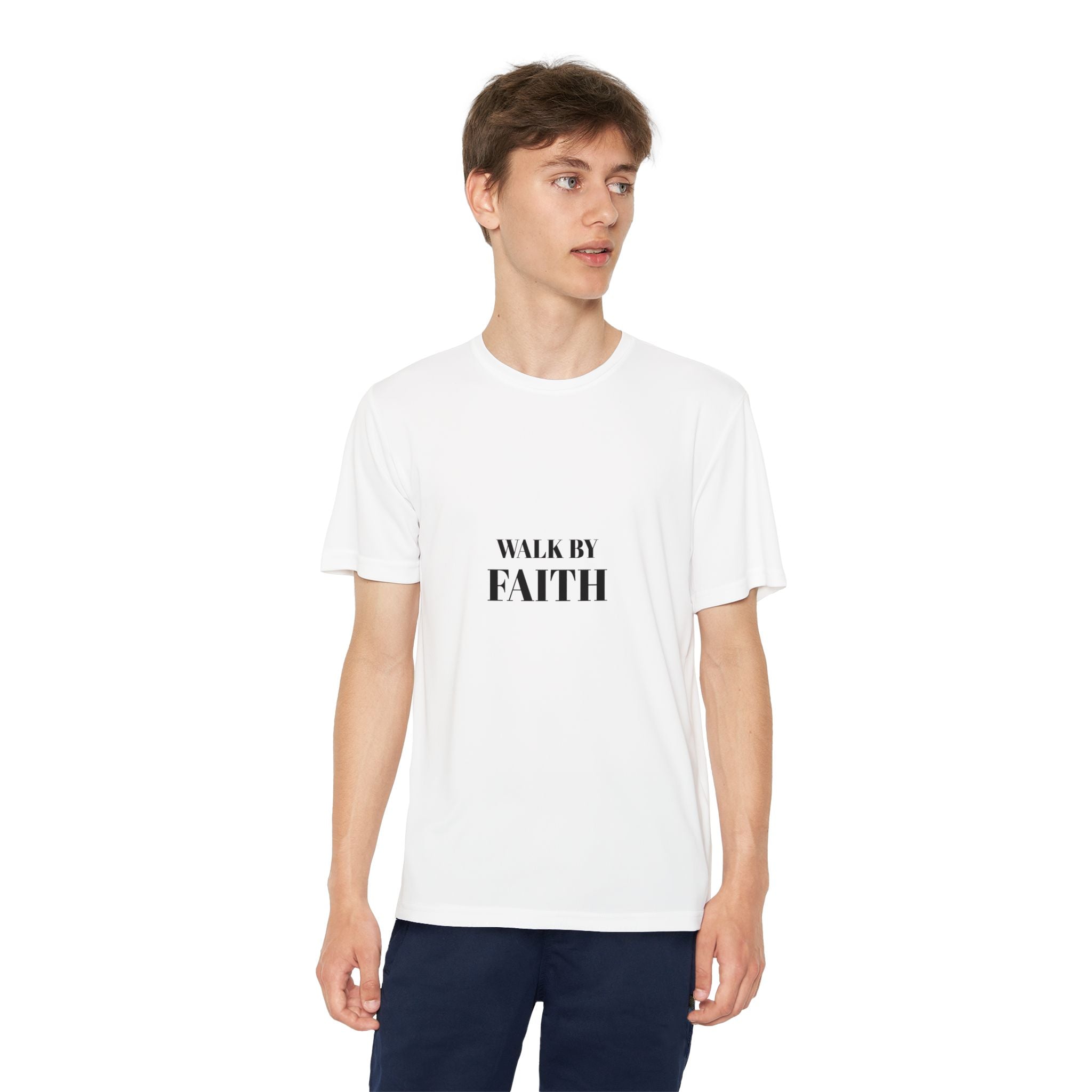 Walk By Faith Youth Tee — Christian Youth T-Shirt (For We Walk By Faith, Not By Sight)