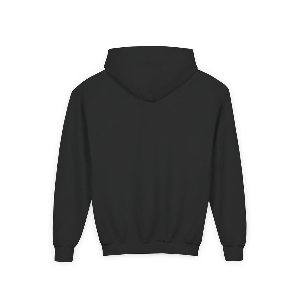 Youth Hoodie with Small Cross Chest Logo — Christian Kids Sweatshirt
