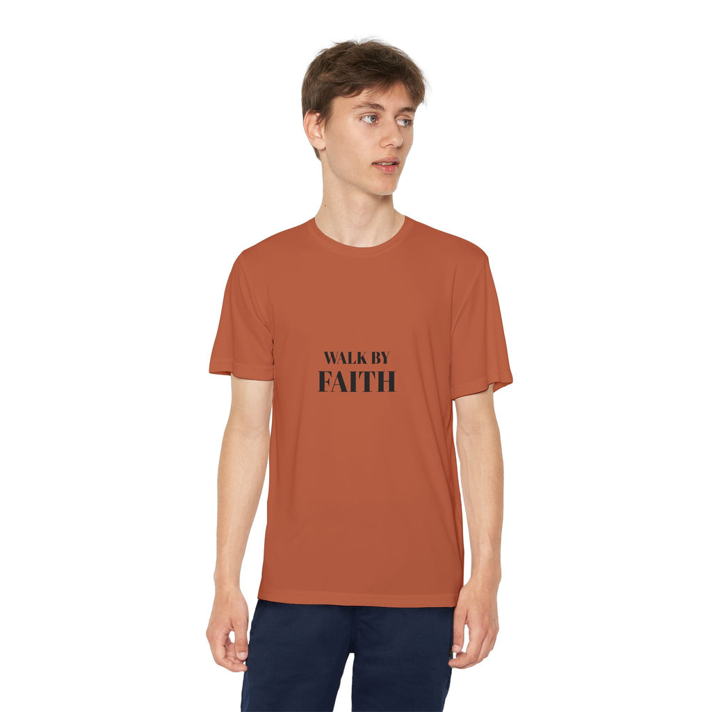 Walk By Faith Youth Tee — Christian Youth T-Shirt (For We Walk By Faith, Not By Sight)