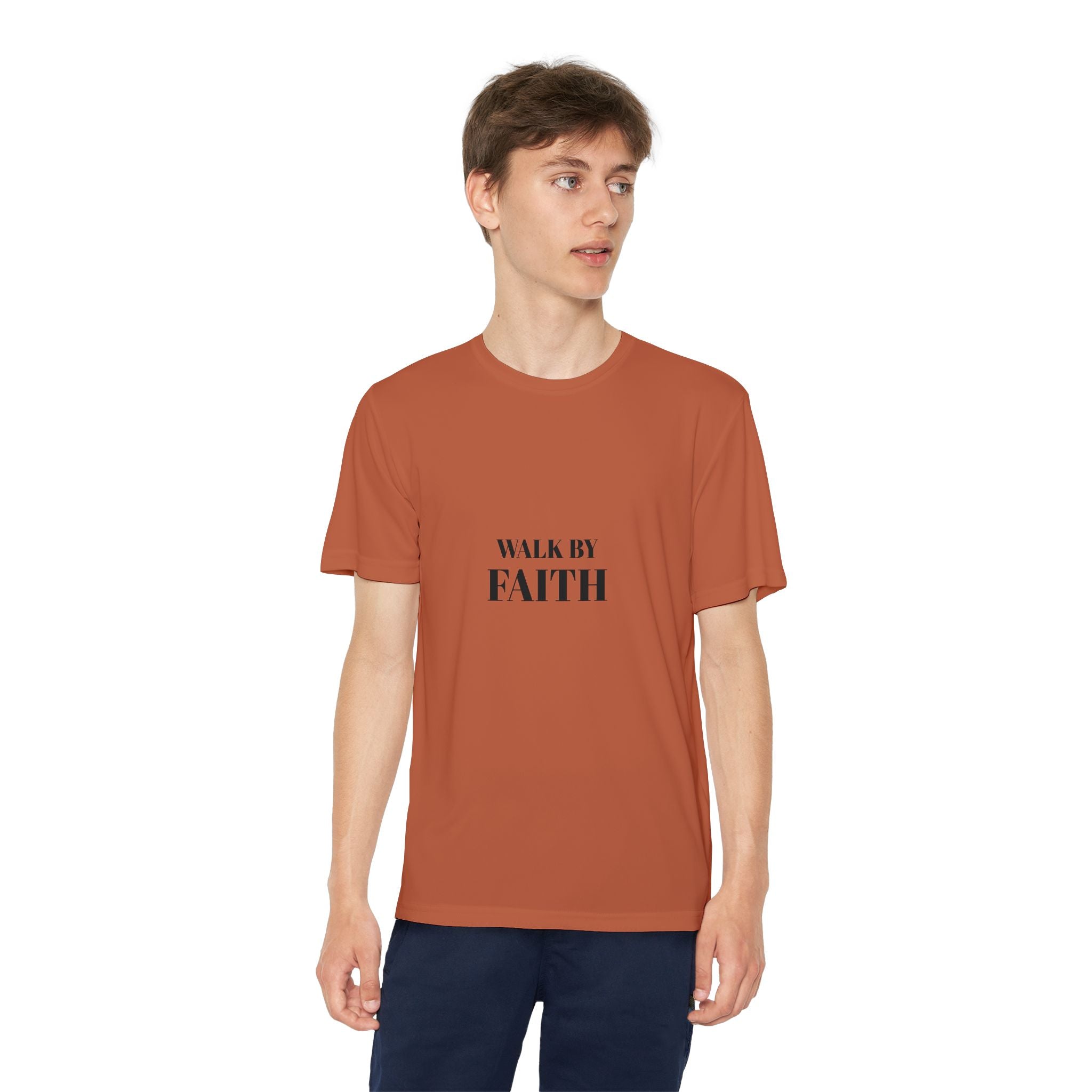 Walk By Faith Youth Tee — Christian Youth T-Shirt (For We Walk By Faith, Not By Sight)