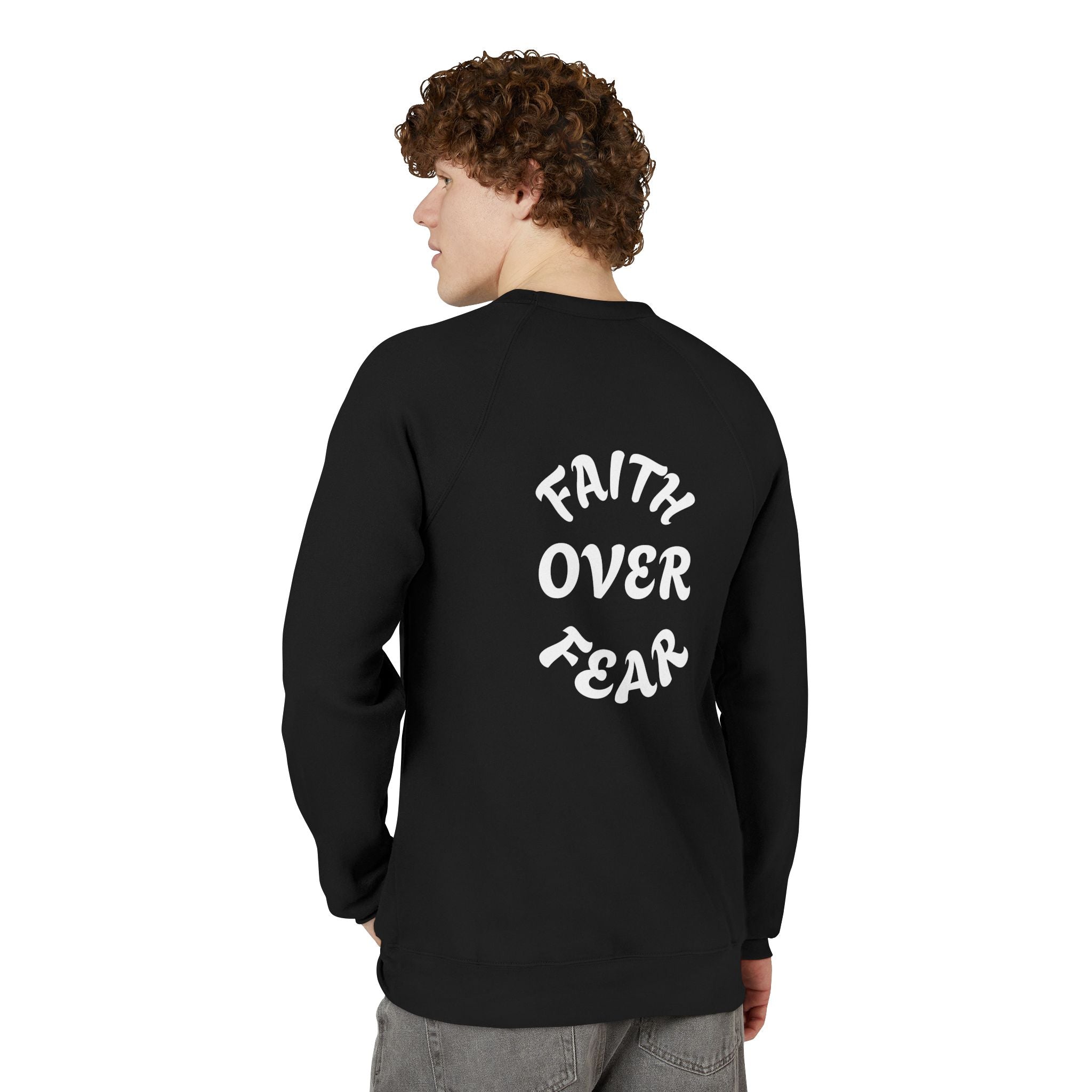 Faith-Inspired Raglan Sweatshirt — Bold "Faith" Design